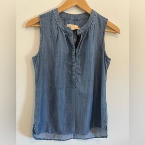 Sleeveless Denim Top